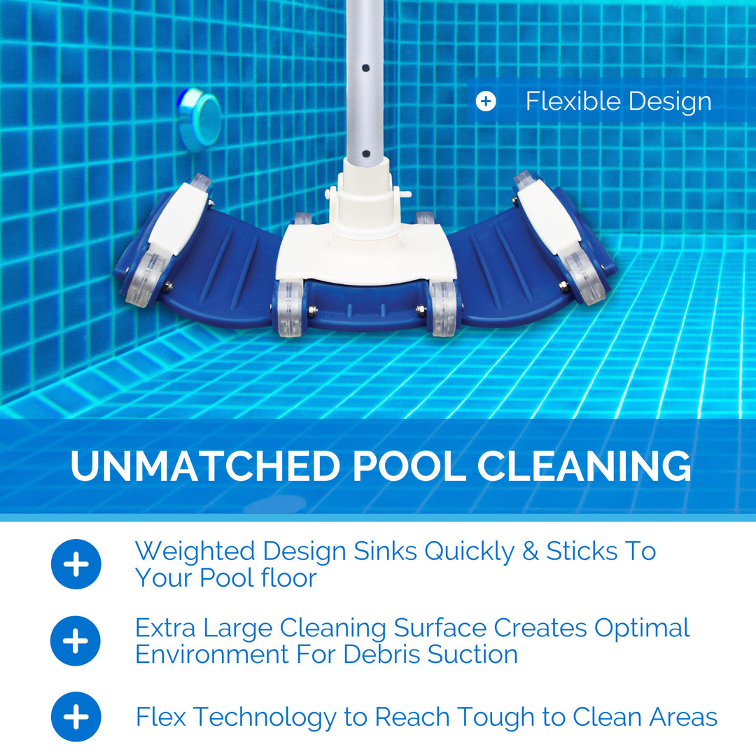 Swimline HydroTools Weighted Flex Vacuum Vac Head Swimming Pool and Spa Cleaner - VMInnovations