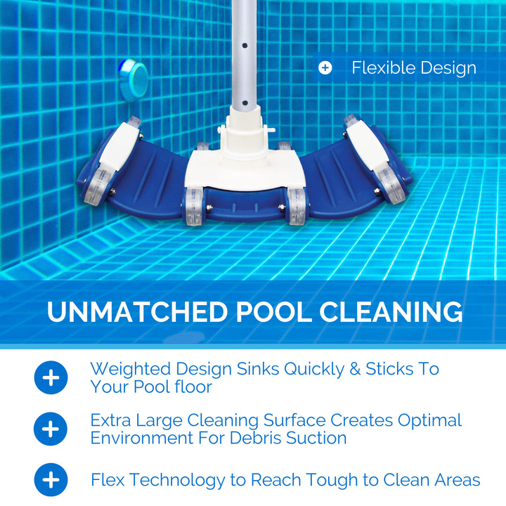 Swimline HydroTools Weighted Flex Vacuum Vac Head Swimming Pool and Spa Cleaner - VMInnovations