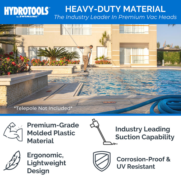 Swimline HydroTools Weighted Flex Vacuum Vac Head Swimming Pool and Spa Cleaner - VMInnovations