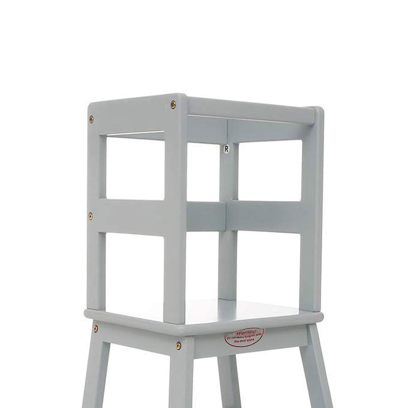 SDADI Kids Kitchen Step Stool Holds up to 150 Pounds with Safety Rail,Gray(Used)