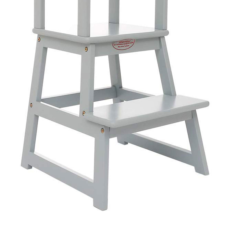 SDADI Kids Kitchen Step Stool Holds up to 150 Pounds with Safety Rail,Gray(Used)