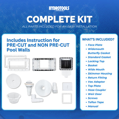 HydroTools by Swimline Wide Mouth ABS Thru-Wall Above Ground Pool Skimmer Kit - VMInnovations