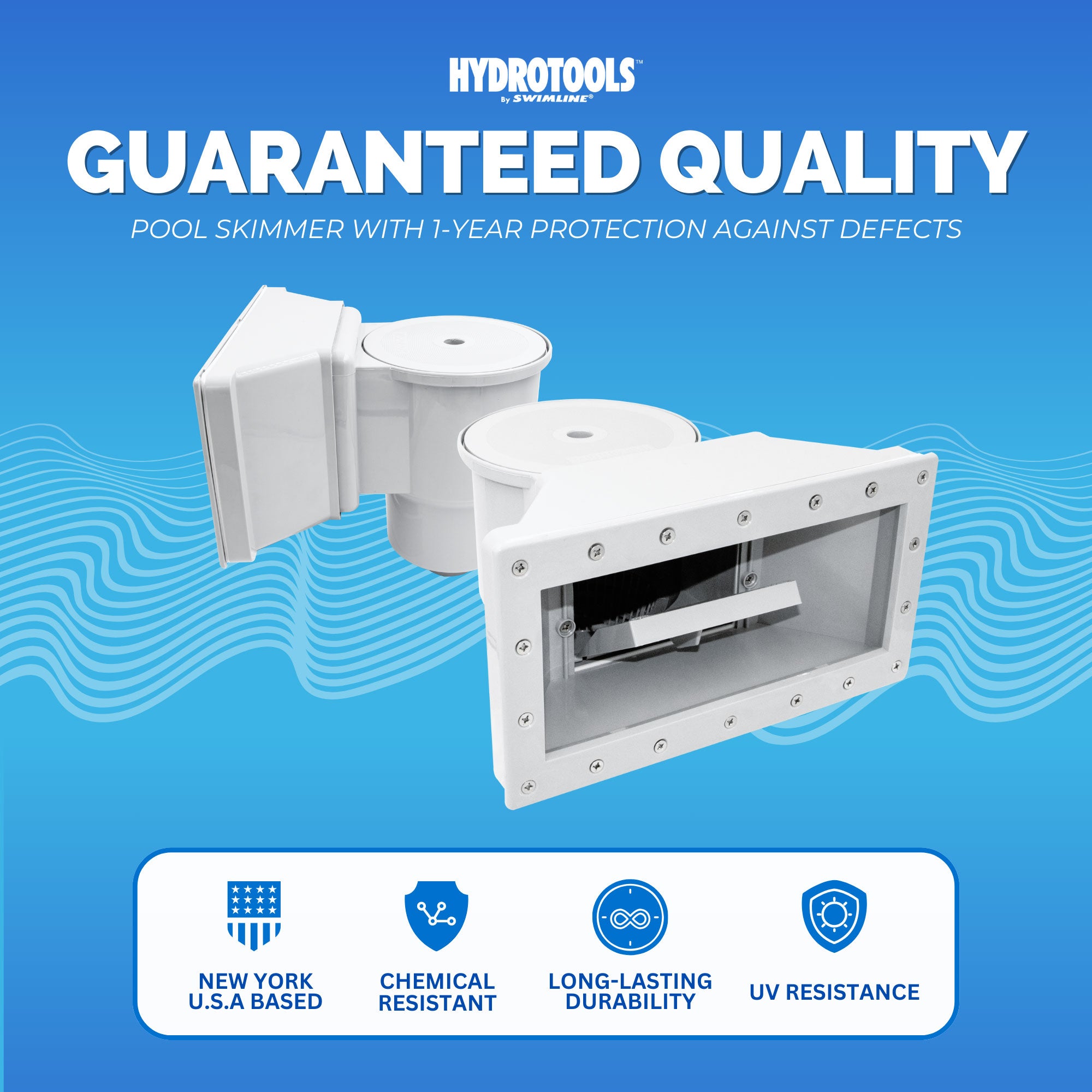 HydroTools by Swimline Above Ground Pool Standard ABS Thru Wall Skimmer Kit - Thumbnail 2