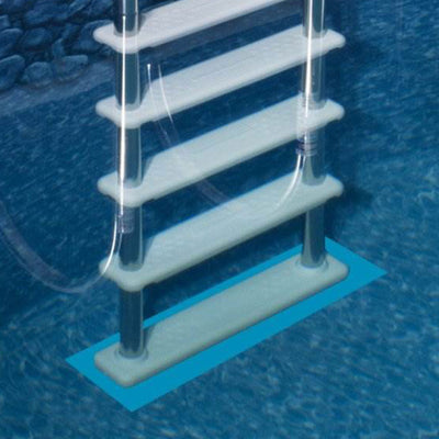 Swimline HydroTools 87951 9" x 24" Small Protective Vinyl Pool Ladder Mat, Blue