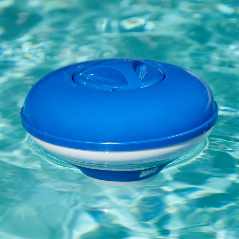 Swimline 7 Inch Swimming Pool Floating Chlorine Dispenser, 1 and 3 Inch Tablets