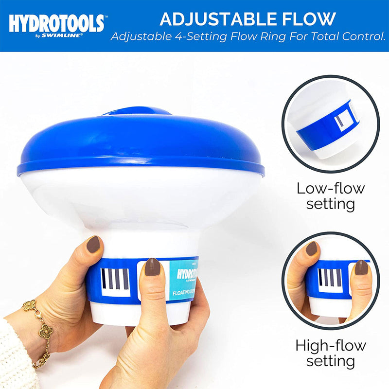 Hydrotools 8720 7" Swimming Pool Floating Dispenser Chlorine Tablets (Open Box)