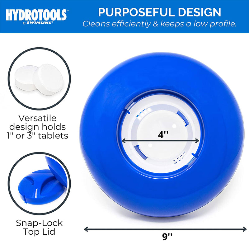 Hydrotools 8720 7" Swimming Pool Floating Dispenser Chlorine Tablets (Open Box)