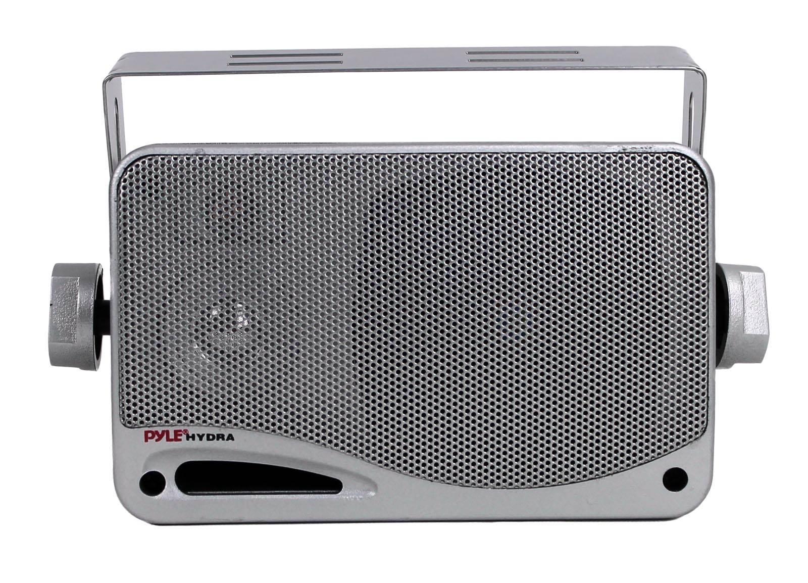 2) PYLE PLMR24S 3.5" 200 Watt Marine Audio Water Proof Mini-Box Speaker System