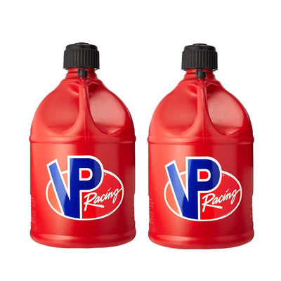 VP Racing 5.5 Gal. Round Plastic Motorsport Container Jug, Red (2 Pack)