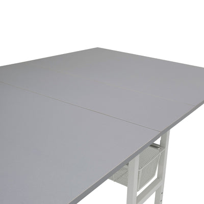 Spree 60" x 36" Adjustable Folding Craft Table with Metal Drawers (Open Box)