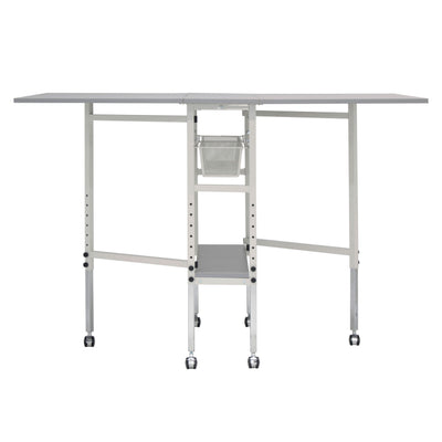 Spree 60" x 36" Adjustable Folding Craft Table with Metal Drawers (Open Box)