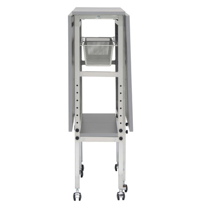 Spree 60" x 36" Adjustable Folding Craft Table with Metal Drawers (Open Box)