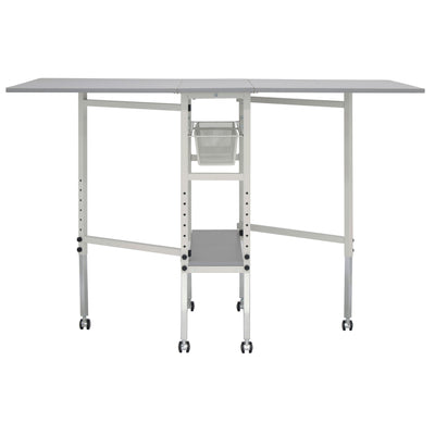 Spree 60" x 36" Adjustable Folding Craft Table with Metal Drawers (Open Box)