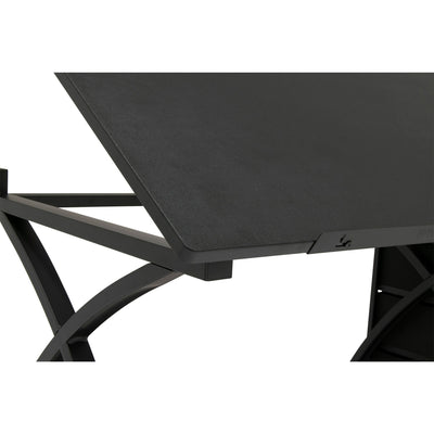 Studio Designs 2-Piece Craft Adjustable Tabletop w/ Storage & Stool Black (Used)