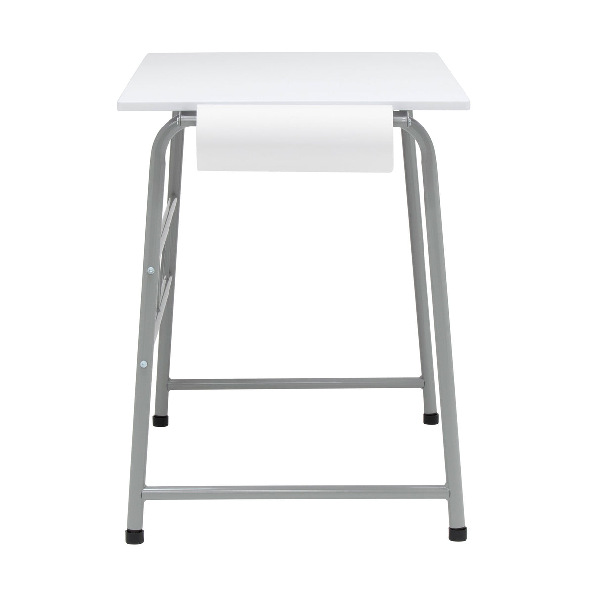 SD Studio Designs 2 Piece Table and Bench with Paper Roll, Gray/White (Open Box)