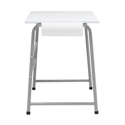 SD Studio Designs 2 Piece Table and Bench with Paper Roll, Gray/White (Open Box)