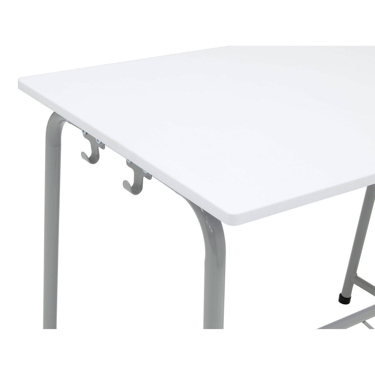 SD Studio Designs 2 Piece Table and Bench with Paper Roll, Gray/White (Open Box)