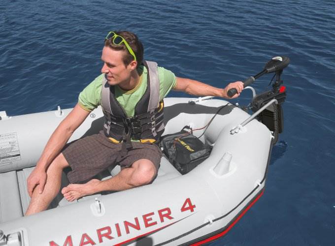 Intex 12V Transom Mount Boat Trolling Motor & Mounting Kit  68631E + 68624E - VMInnovations