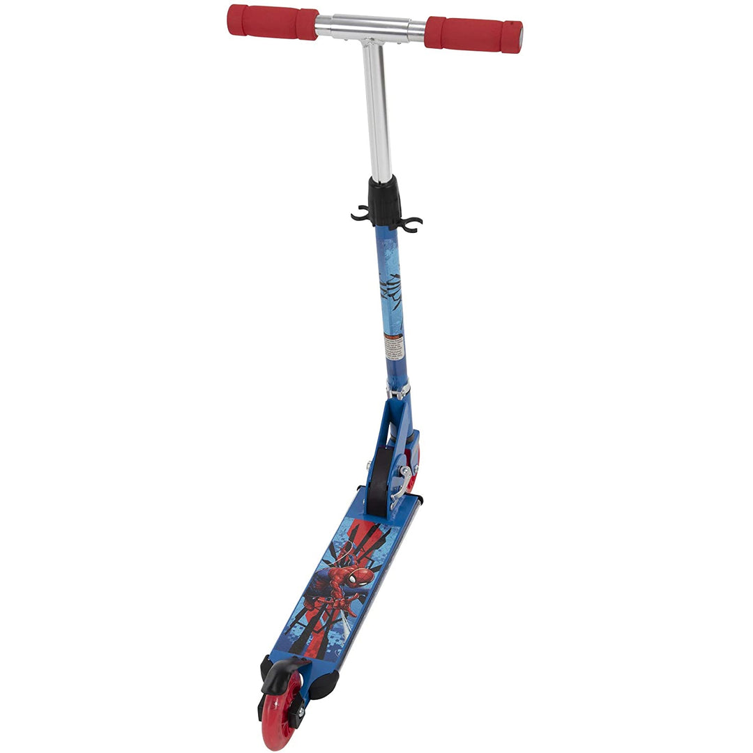 Huffy Marvel Spider-Man Kids Steel 2 Wheel Scooter w/ LED Lights (Open Box)