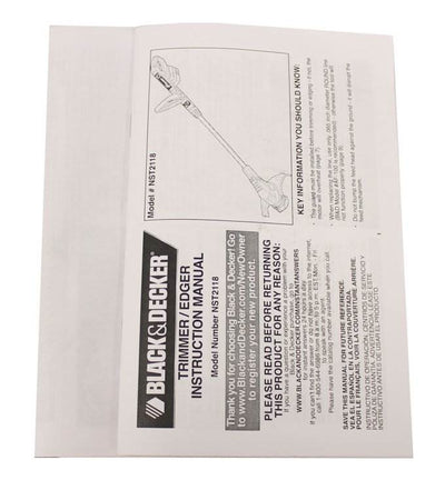 Black & Decker NST2118R 18V Cordless 12" Electric Grass Trimmer Edger - Used