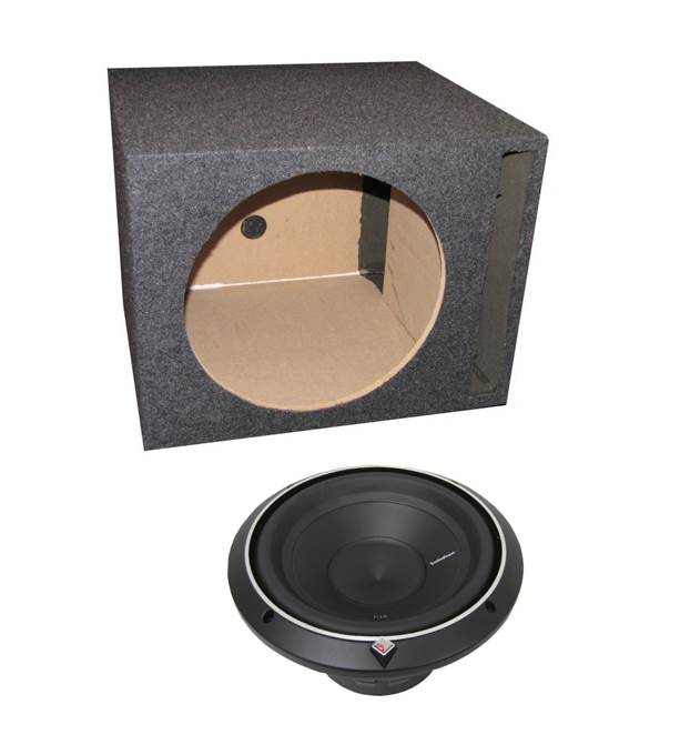 Rockford Fosgate P2D210 10" 600 Watt 2-Ohm Punch Series Car Subwoofer + Sub Box