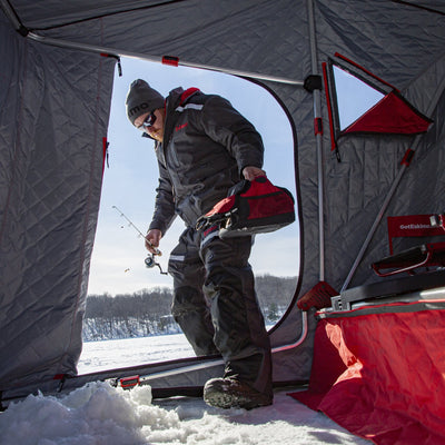 Eskimo Eskape 2600 2 Person Insulated Ice Fishing Area Sled Shanty Shelter Hut
