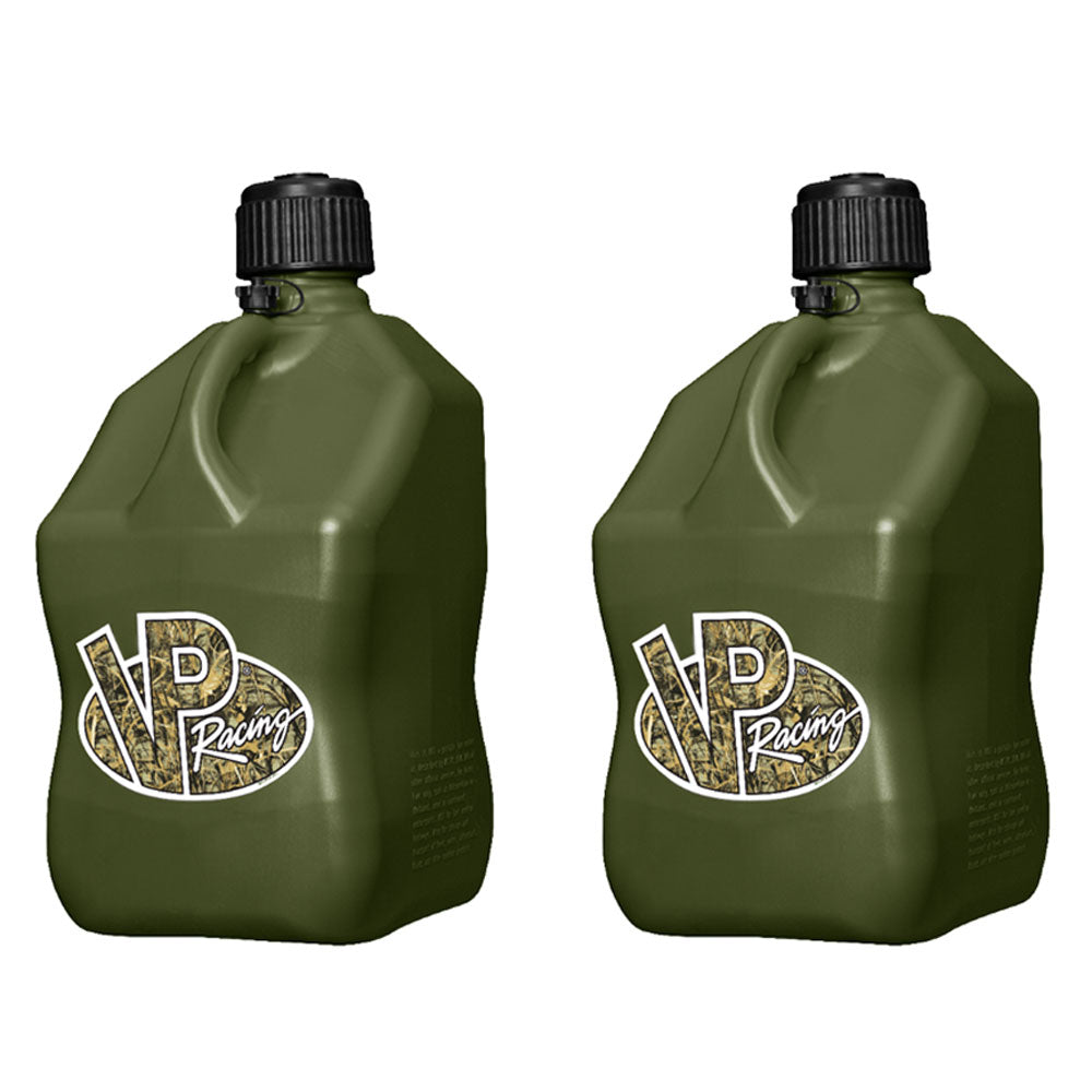 VP Racing Motorsport 5.5 Gallon Square Plastic Utility Jugs, Camo(2 Pack)