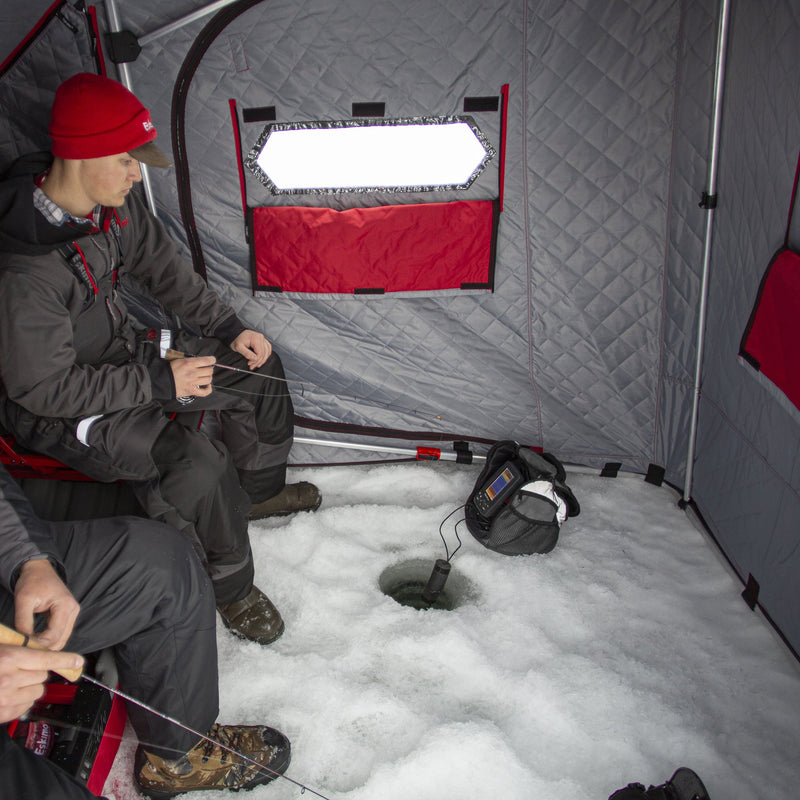 Eskimo Eskape 2800 2 to 3 Person Insulated Ice Fishing Sled Shanty Shelter Hut