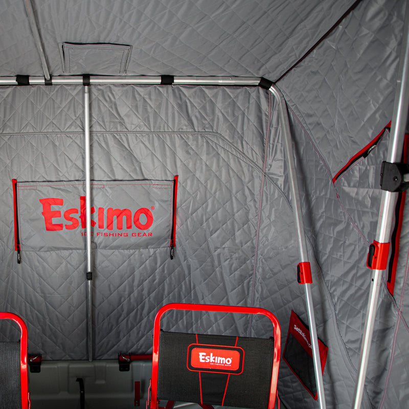 Eskimo Eskape 2800 2 to 3 Person Insulated Ice Fishing Sled Shanty Shelter Hut