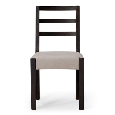 Maven Lane Willow Rustic Dining Chair, Black with Dove Weave Fabric, Set of 4