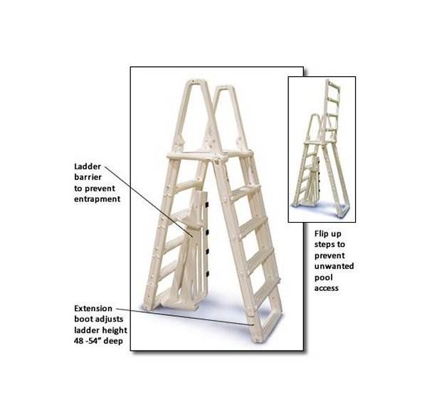 Confer Plastics A-Frame Pool Ladder & Hydrotools by Swimline 9" x 24" Ladder Mat