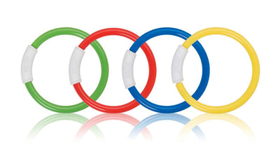 Intex Underwater Swimming / Diving Pool Toy Rings - (4 Pack) (Open Package)