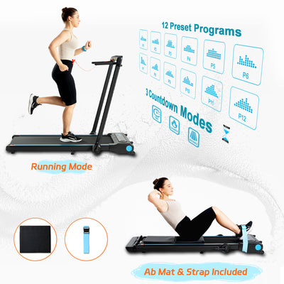 Ksports 3 in 1 Pro Electric Treadmill Cardio Strength Training Set, Navy (Used) - VMInnovations