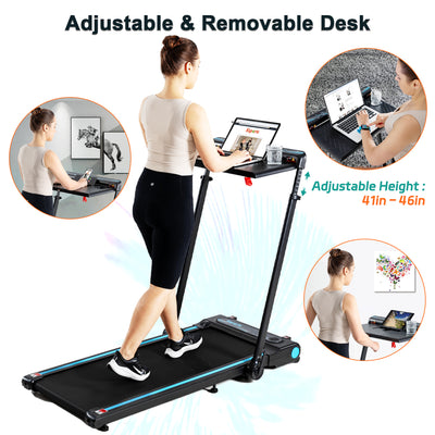 Ksports 3 in 1 Pro Electric Treadmill Cardio Strength Training Set, Navy (Used) - VMInnovations