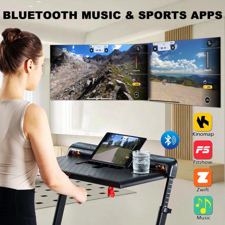 Ksports 3 in 1 Pro Electric Treadmill Cardio Strength Training Set, Navy (Used)