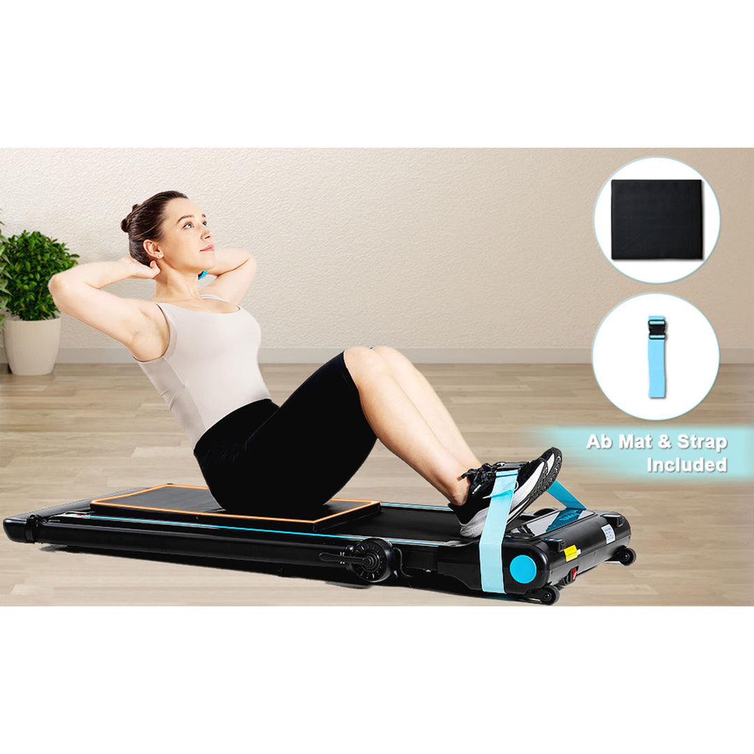 Ksports 3 in 1 Pro Electric Treadmill Cardio Strength Training Set, Navy (Used)