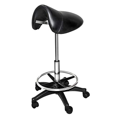 Chromium Professional Rotating Cutting Stool with Foam Cushions, Black(Open Box) - VMInnovations