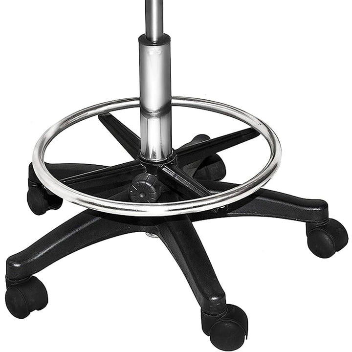 Chromium Professional Rotating Saddle Cutting Stool with  Foam Cushions, Black