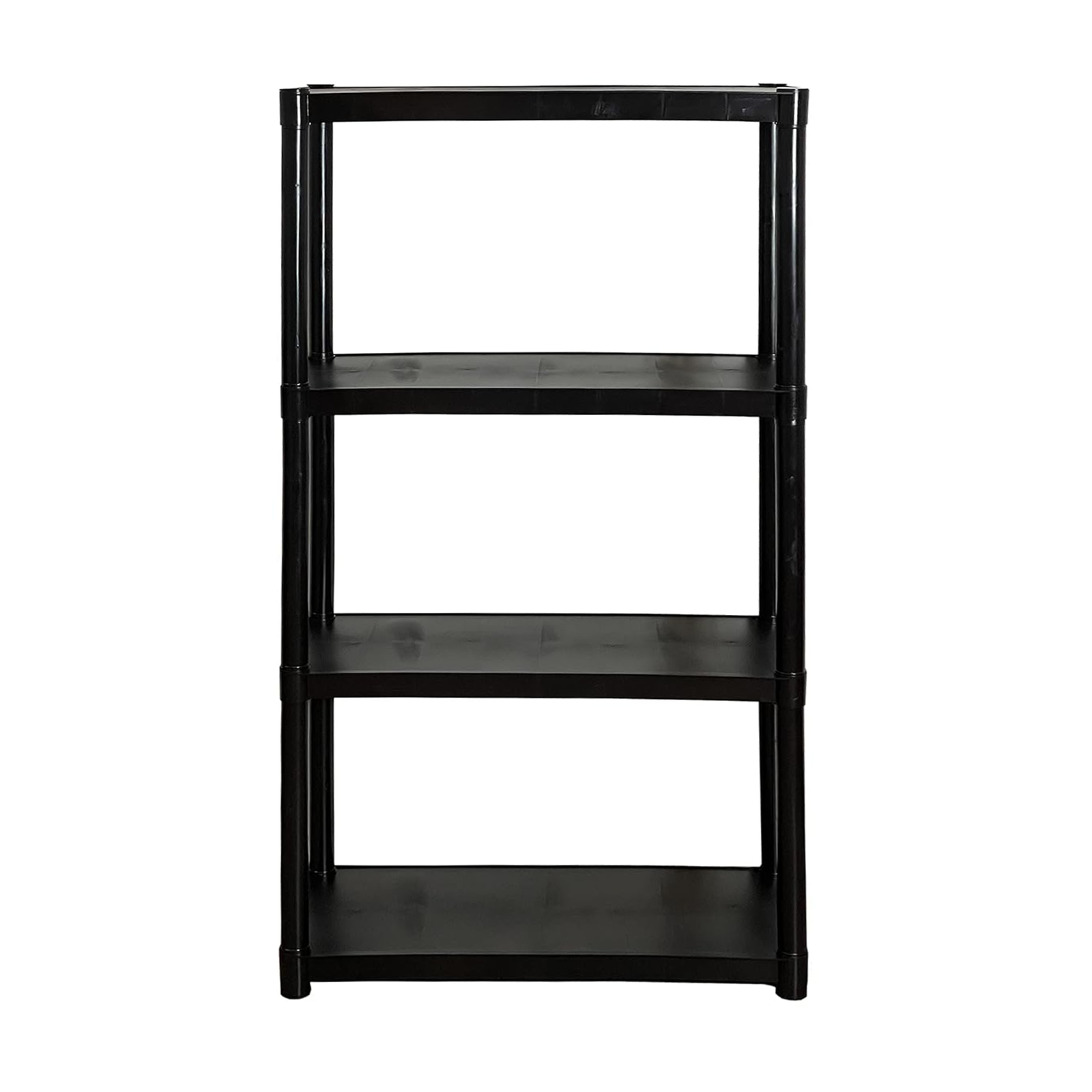 Juggernaut Storage 55" Plastic 4 Tier Garage/Shed Utility Shelving Rack, Black - VMInnovations