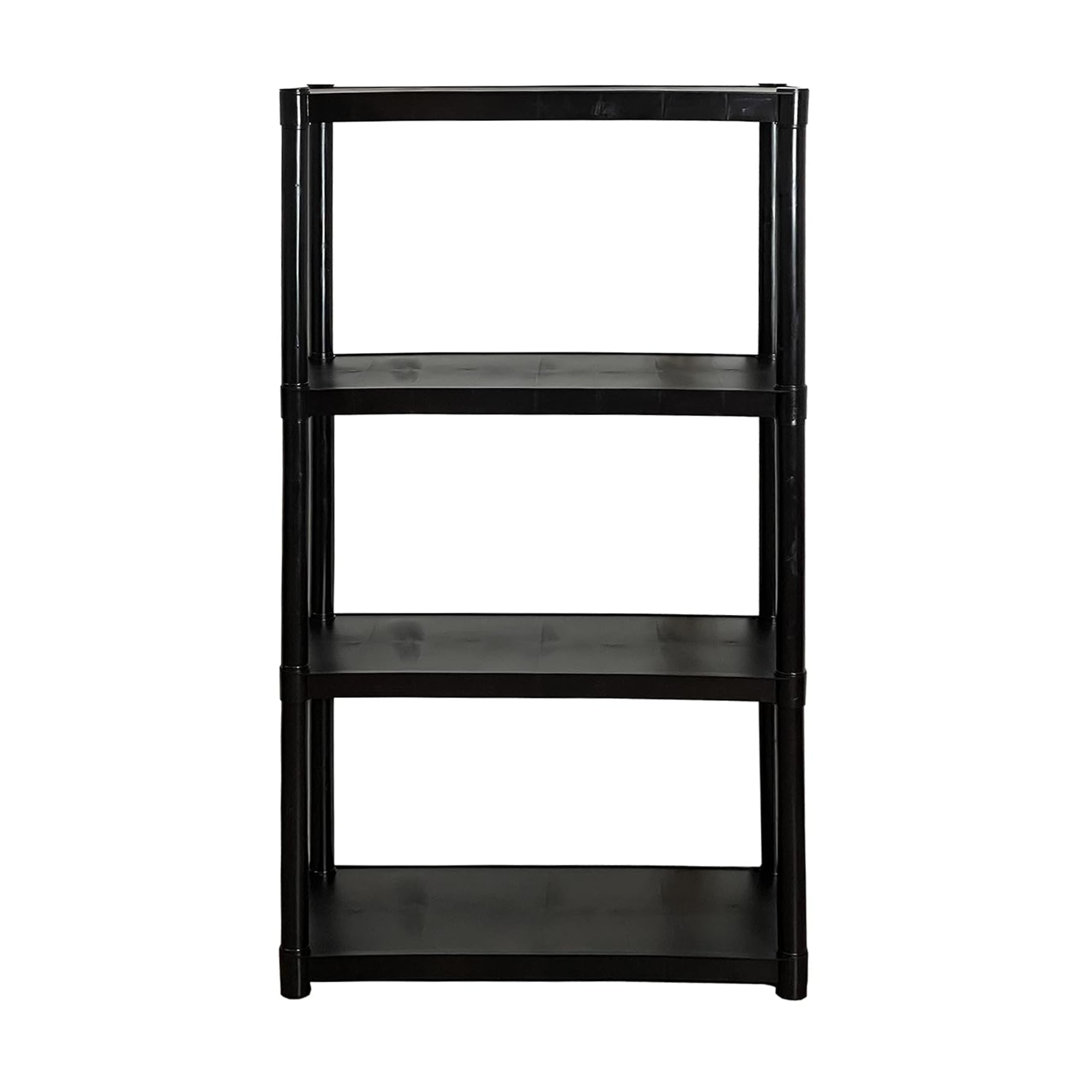 Juggernaut Storage 55" Plastic 4 Tier Garage/Shed Utility Shelving Rack, Black - VMInnovations