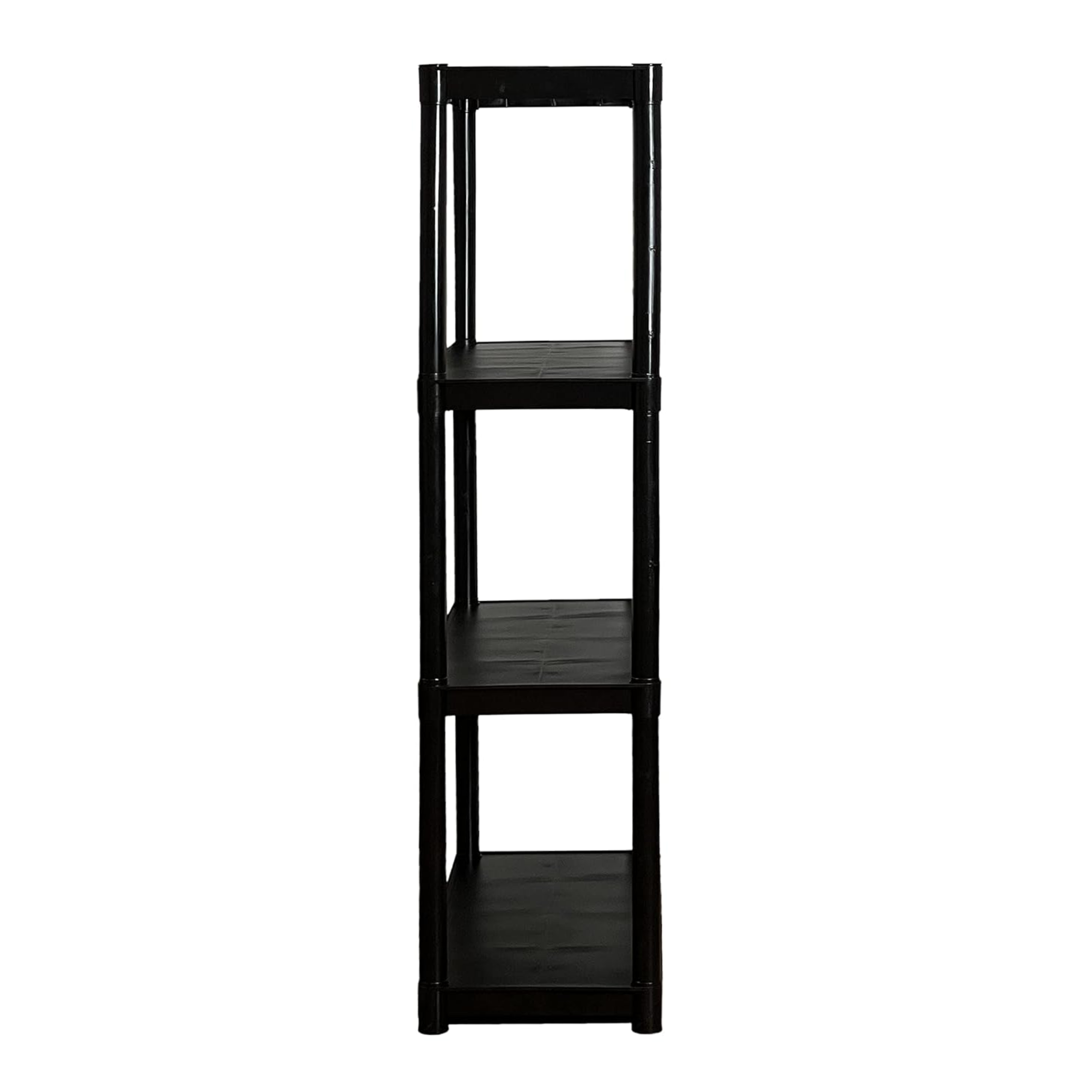 Juggernaut Storage 55" Plastic 4 Tier Garage/Shed Utility Shelving Rack, Black - VMInnovations