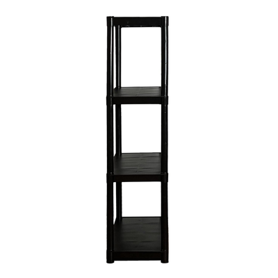 Juggernaut Storage 55" Plastic 4 Tier Garage/Shed Utility Shelving Rack, Black - VMInnovations