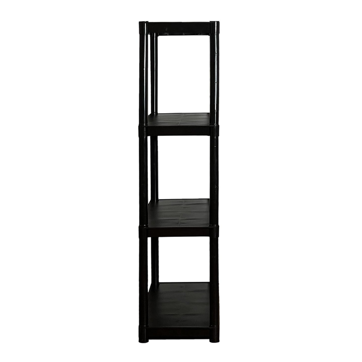 Juggernaut Storage 55" Plastic 4 Tier Garage/Shed Utility Shelving Rack, Black