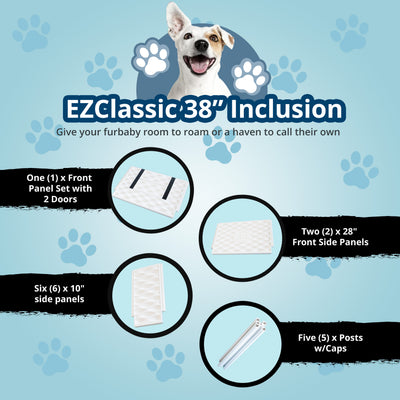EZwhelp EZclassic 38" Add On Room w/Front Panel Set & Doors, White (For Parts) - VMInnovations