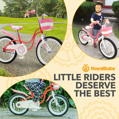 RoyalBaby Princess Girl Kids Outdoor Bicycle 18 Inch with Kickstand, Swan/Red - VMInnovations
