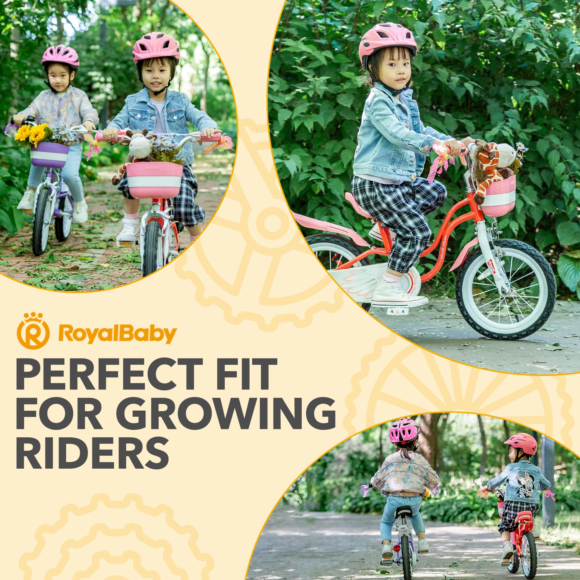 RoyalBaby Princess Girl Kids Outdoor Bicycle 18 Inch with Kickstand, Swan/Red - VMInnovations