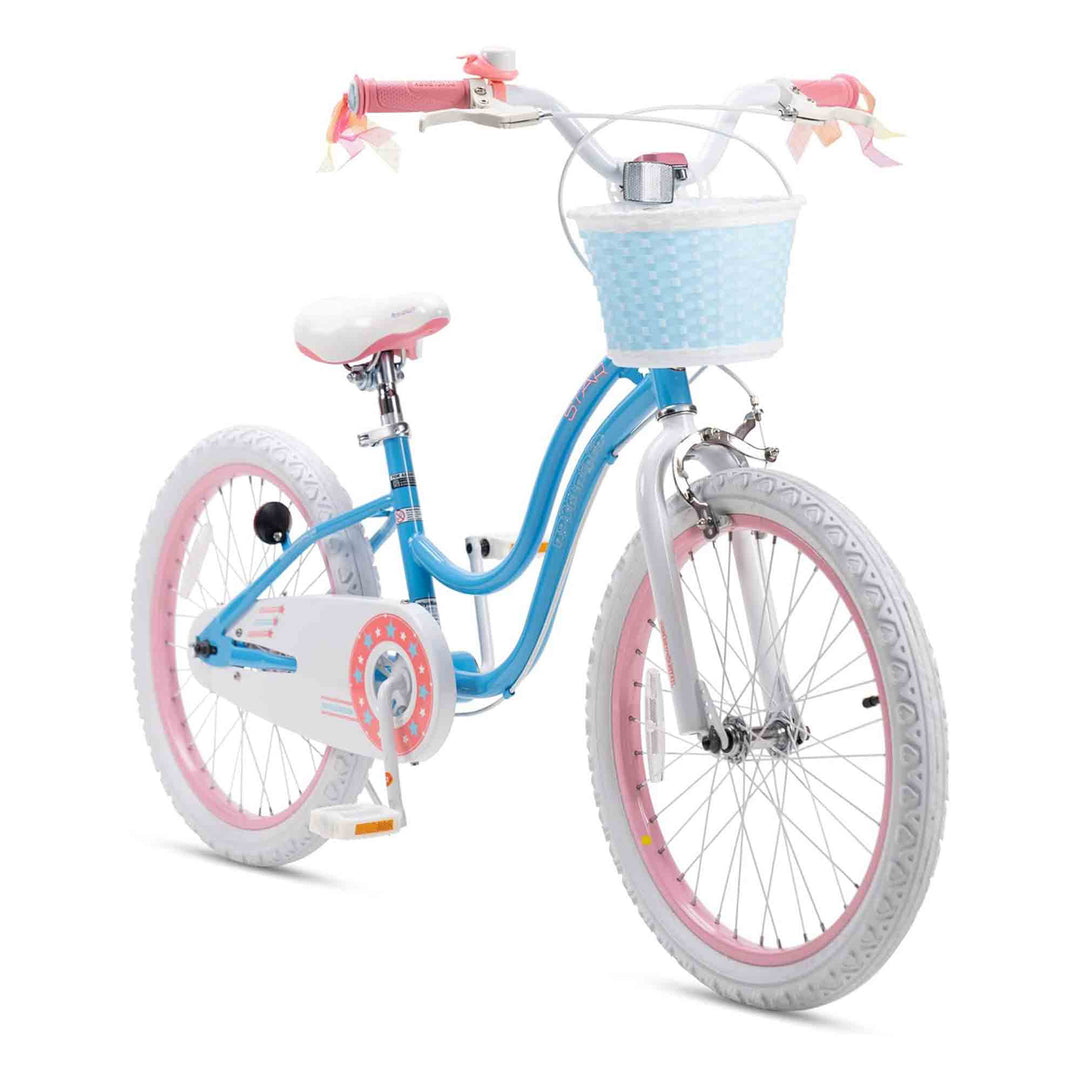 RoyalBaby Stargirl Children's Outdoor Bicycle, 20 Inch with Kickstand, Blue