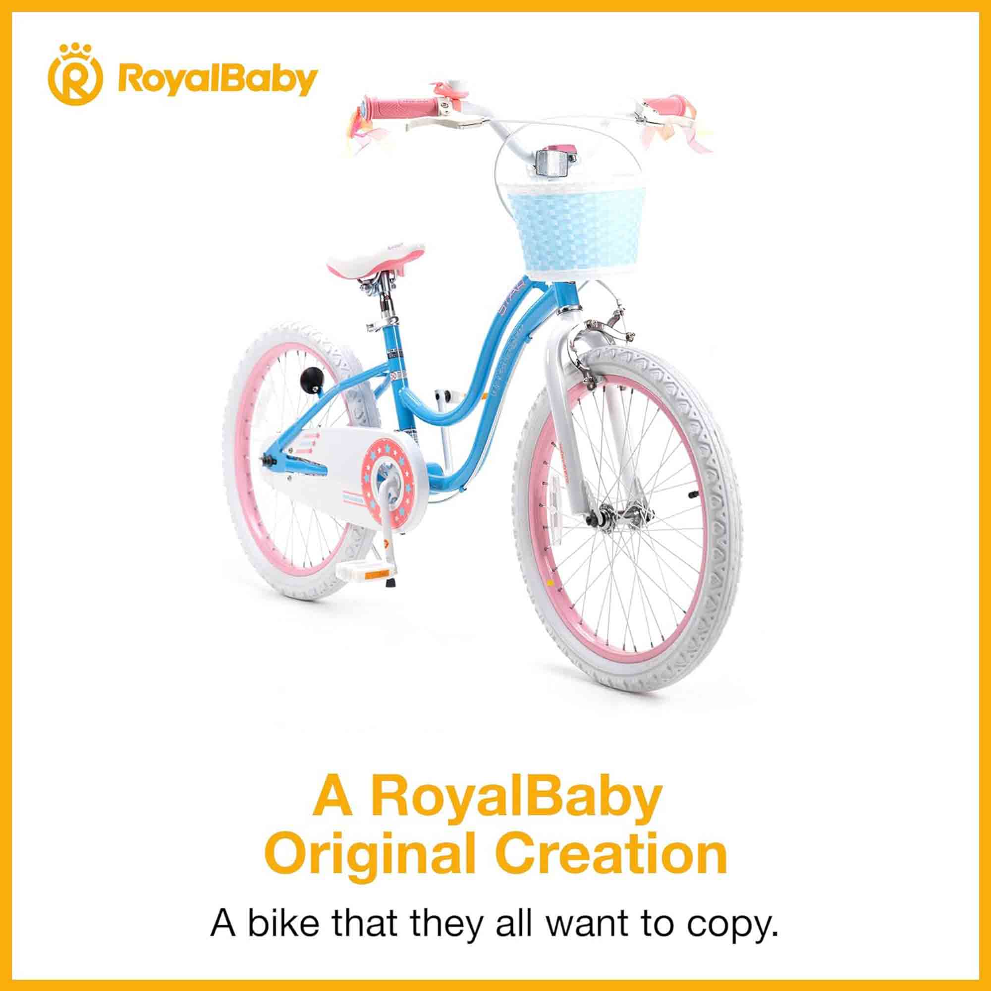 RoyalBaby Stargirl Children's Outdoor Bicycle, 20 Inch with Kickstand, Blue - VMInnovations