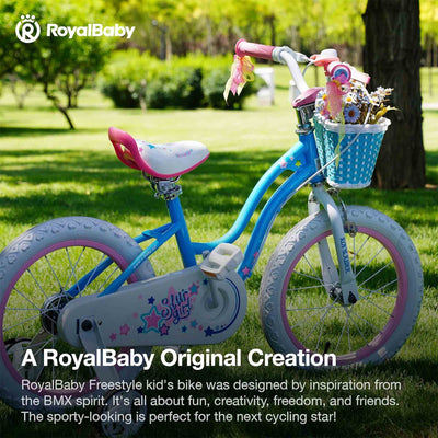 RoyalBaby Stargirl Children's Outdoor Bicycle, 20 Inch with Kickstand, Blue - VMInnovations