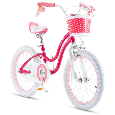 RoyalBaby Stargirl Children's Outdoor Bicycle, 18 Inch with Kickstand, Pink - VMInnovations